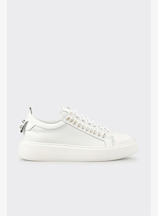 Beyaz Deri Erkek Spor Ayakkabı - Görsel 2