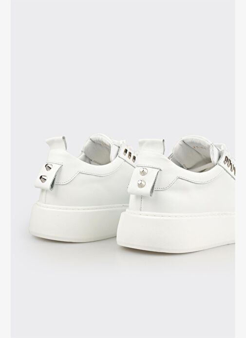 Beyaz Deri Erkek Spor Ayakkabı - Görsel 6