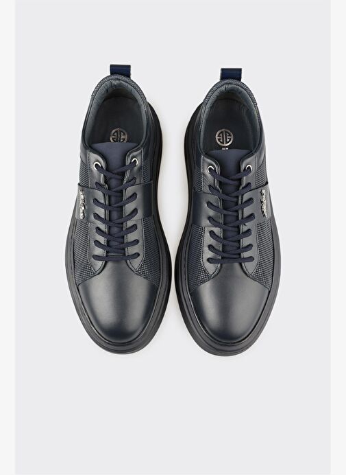 Lacivert Deri Erkek Günlük Ayakkabı - Görsel 5