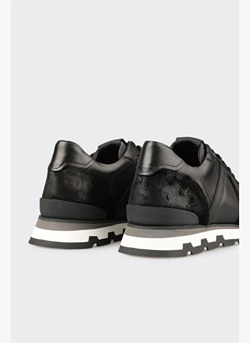 Siyah Deri Erkek Spor Ayakkabı - Görsel 6