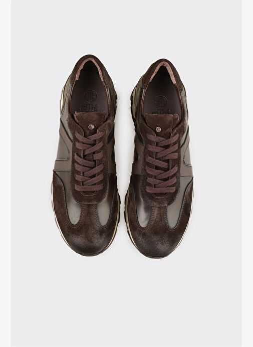 Kahve Deri Erkek Spor Ayakkabı - Görsel 5