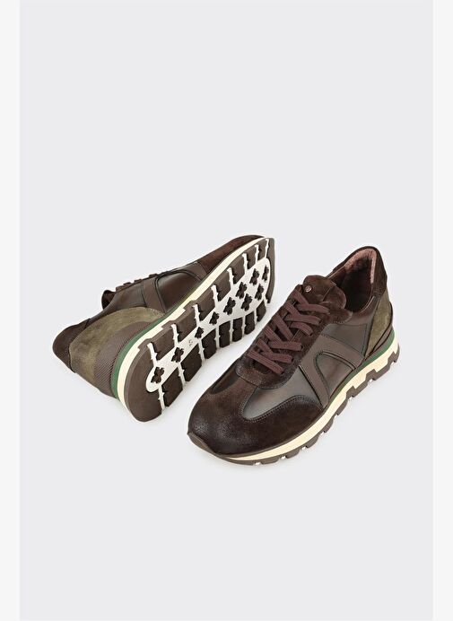 Kahve Deri Erkek Spor Ayakkabı - Görsel 4