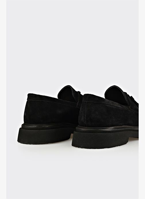 Siyah Deri Erkek Günlük Ayakkabı - Görsel 6