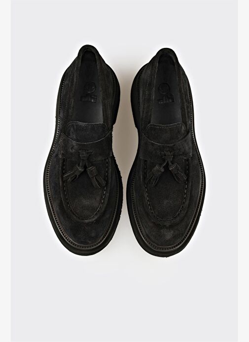 Siyah Deri Erkek Günlük Ayakkabı - Görsel 5