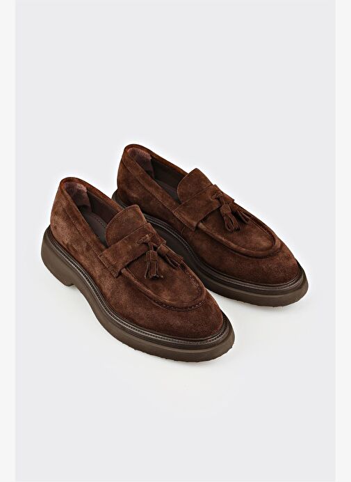 Kahve Deri Erkek Günlük Ayakkabı - Görsel 3