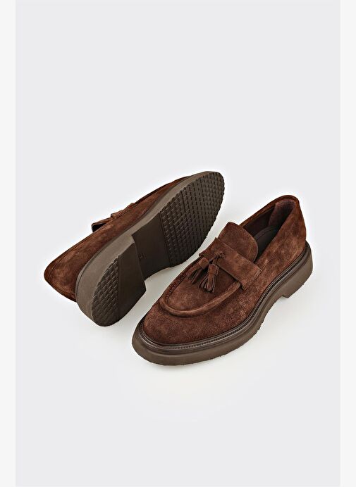 Kahve Deri Erkek Günlük Ayakkabı - Görsel 4