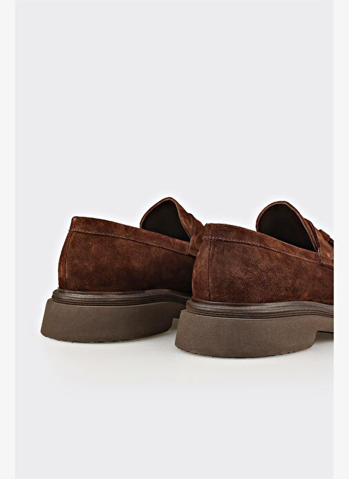 Kahve Deri Erkek Günlük Ayakkabı - Görsel 6