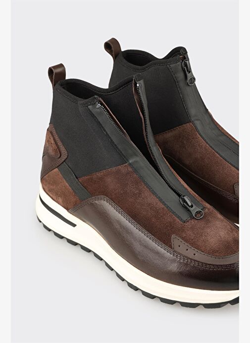 Kahve Deri Erkek Spor Bot - Görsel 5