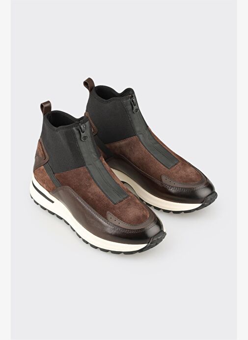 Kahve Deri Erkek Spor Bot - Görsel 3