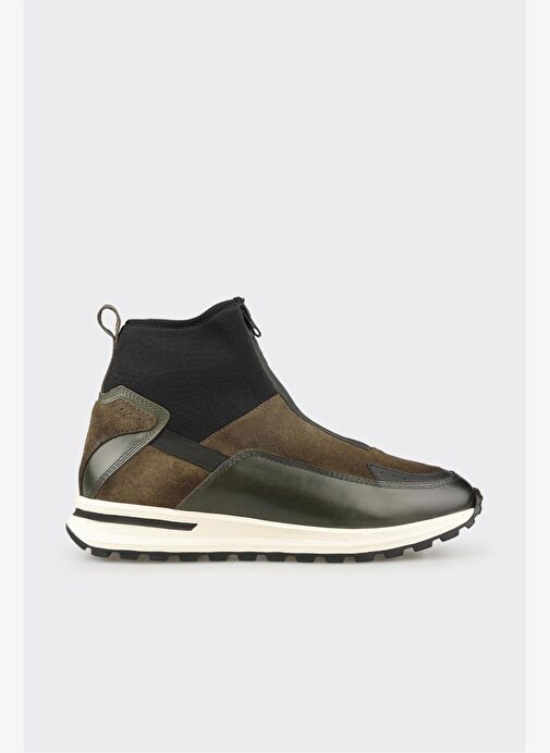 Haki Deri Erkek Spor Bot - Görsel 2