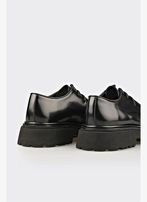 Siyah Deri Erkek Günlük Ayakkabı - Görsel 6