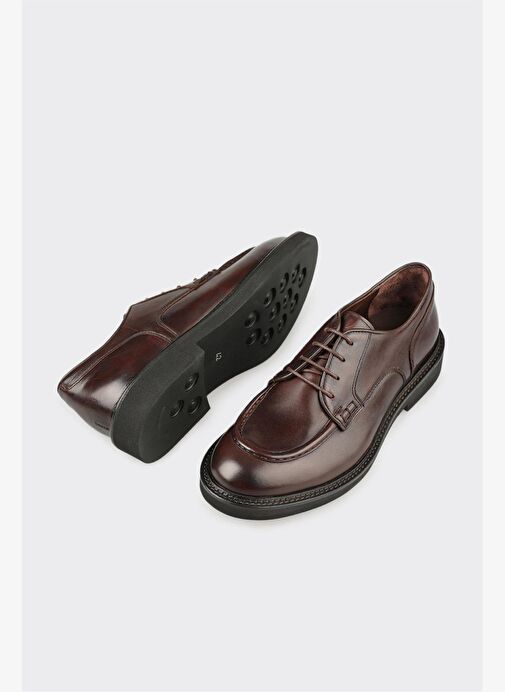 Kahve Deri Erkek Günlük Ayakkabı - Görsel 3