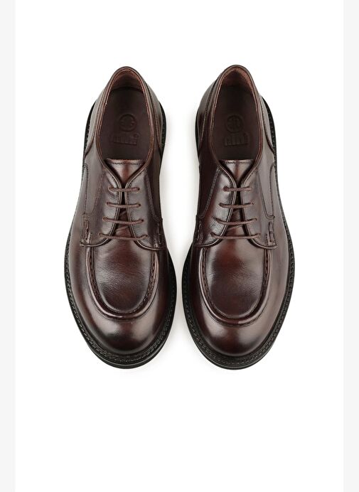 Kahve Deri Erkek Günlük Ayakkabı - Görsel 4