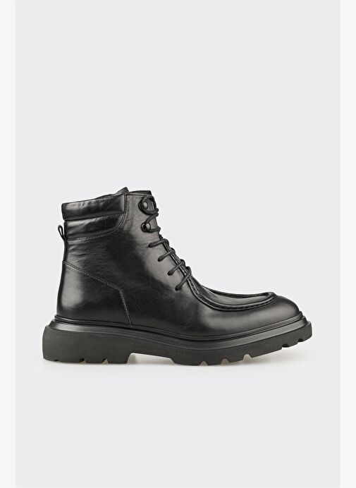 Siyah Deri Erkek Günlük Bot - Görsel 2