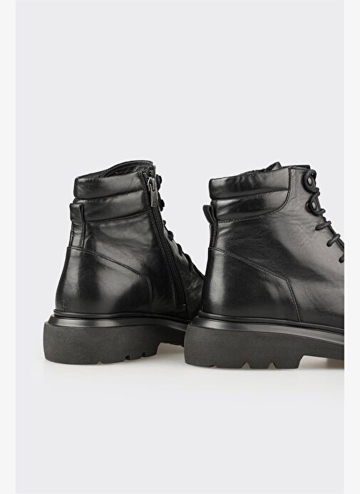 Siyah Deri Erkek Günlük Bot - Görsel 5