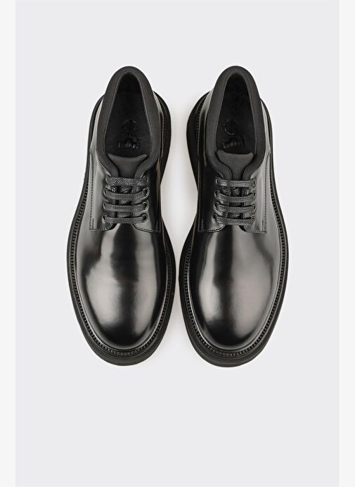 Siyah Deri Erkek Günlük Ayakkabı - Görsel 8