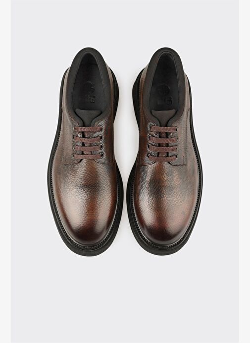 Kahve Deri Erkek Günlük Ayakkabı - Görsel 5