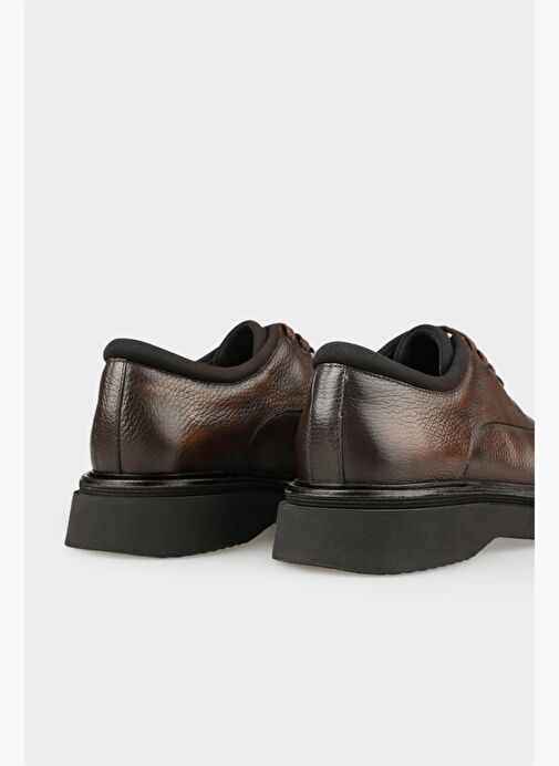 Kahve Deri Erkek Günlük Ayakkabı - Görsel 6