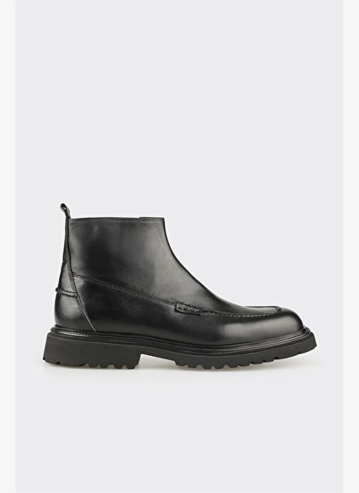 Siyah Deri Erkek Günlük Bot - Görsel 2