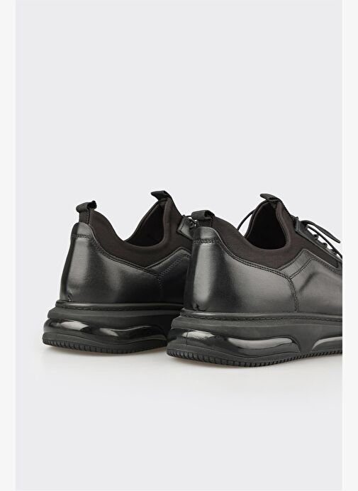 Siyah Deri Erkek Spor Ayakkabı - Görsel 6
