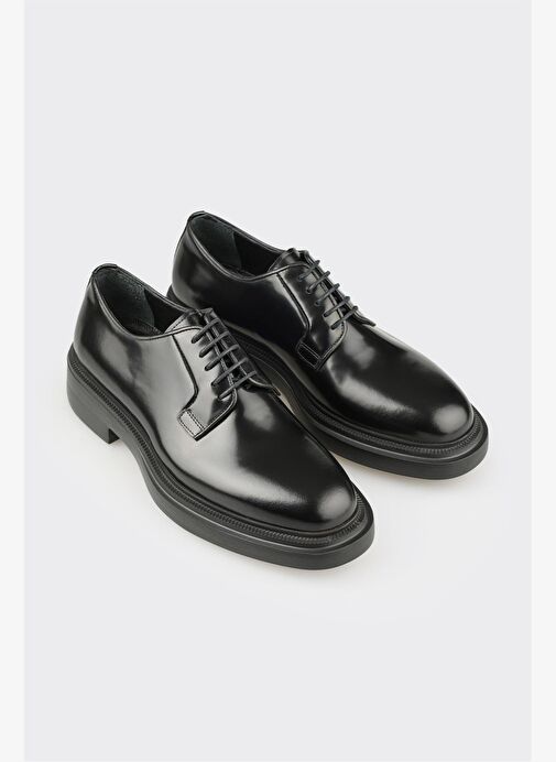 Siyah Deri Erkek Günlük Ayakkabı - Görsel 3