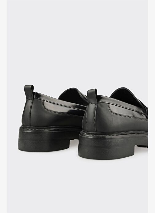 Siyah Deri Erkek Günlük Ayakkabı - Görsel 6