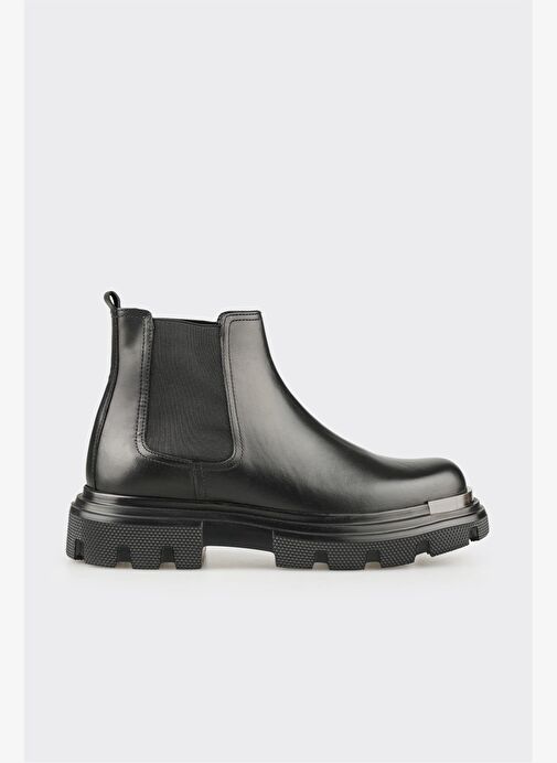 Siyah Deri Erkek Günlük Bot - Görsel 2