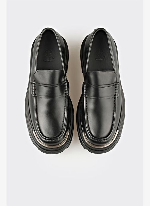 Siyah Deri Erkek Günlük Ayakkabı - Görsel 5