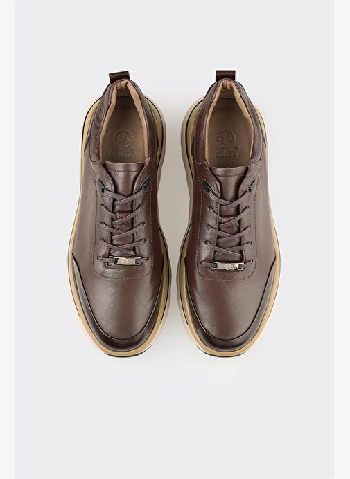 Kahve Deri Erkek Spor Ayakkabı - Görsel 5