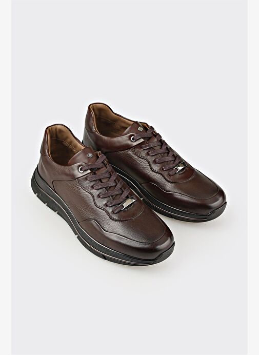 Kahve Deri Erkek Günlük Ayakkabı - Görsel 3