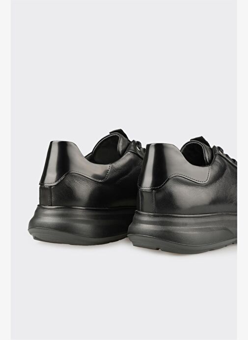 Siyah Deri Erkek Günlük Ayakkabı - Görsel 6