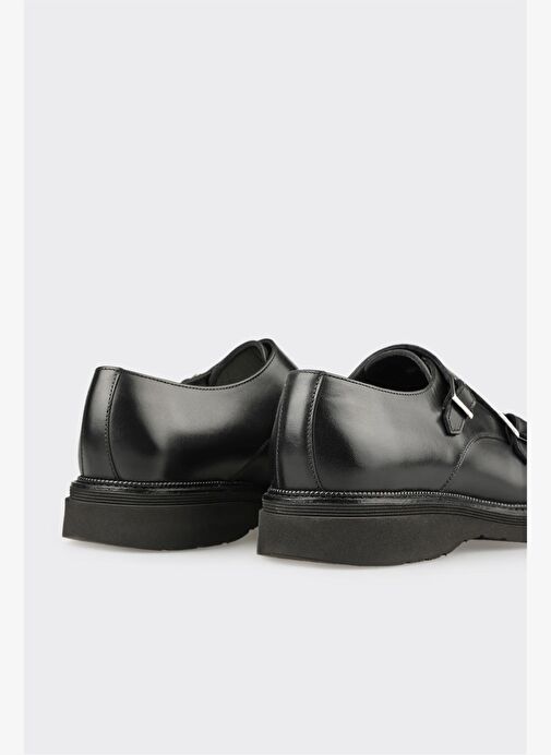 Siyah Deri Erkek Günlük Ayakkabı - Görsel 6