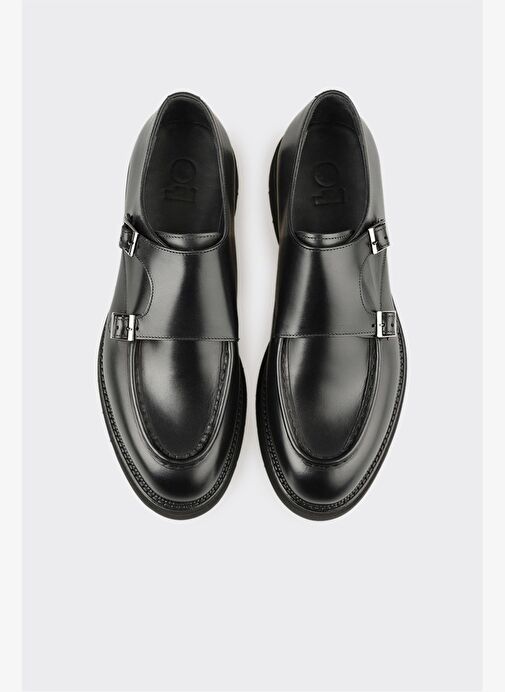 Siyah Deri Erkek Günlük Ayakkabı - Görsel 5