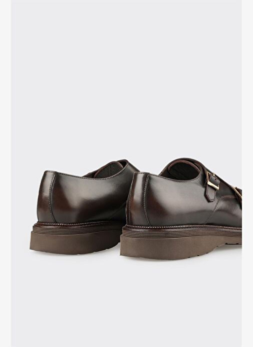 Kahve Deri Erkek Günlük Ayakkabı - Görsel 6