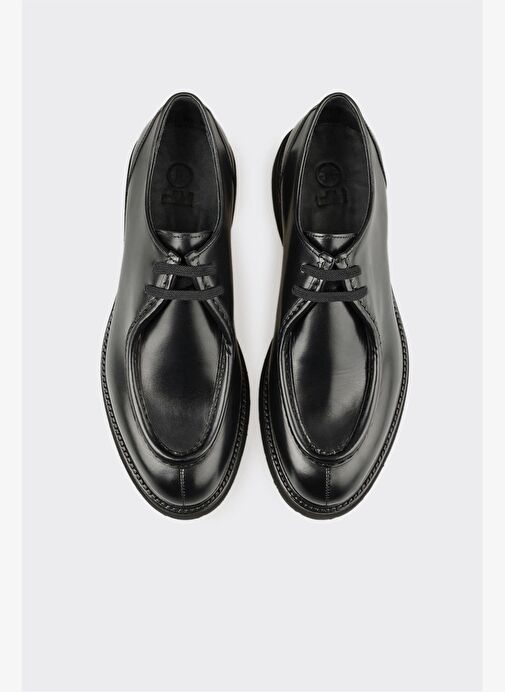 Siyah Deri Erkek Günlük Ayakkabı - Görsel 5