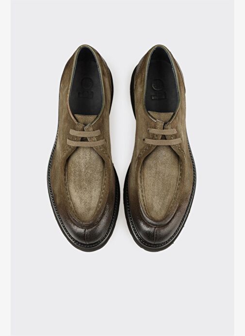 Haki Deri Erkek Günlük Ayakkabı - Görsel 5