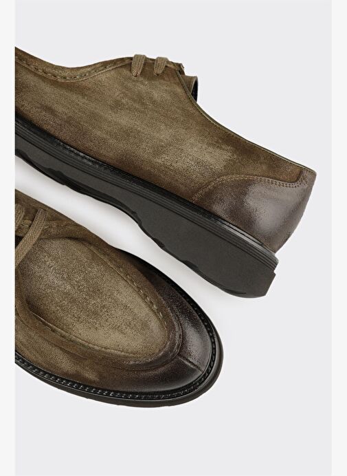 Haki Deri Erkek Günlük Ayakkabı - Görsel 6