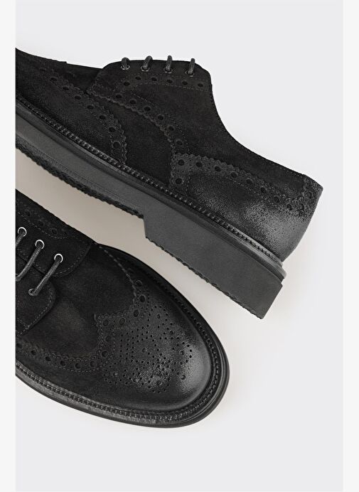 Siyah Deri Erkek Spor Ayakkabı - Görsel 6