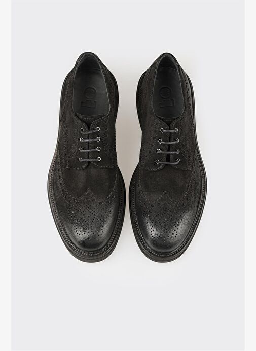 Siyah Deri Erkek Spor Ayakkabı - Görsel 5