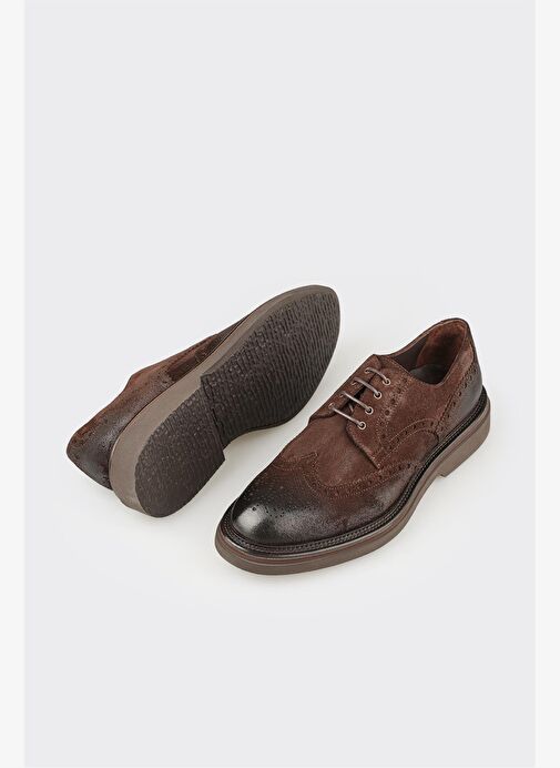 Kahve Deri Erkek Spor Ayakkabı - Görsel 4