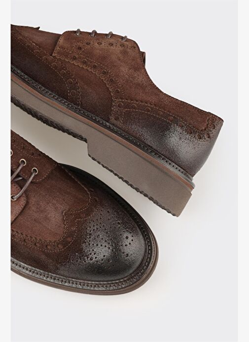 Kahve Deri Erkek Spor Ayakkabı - Görsel 6