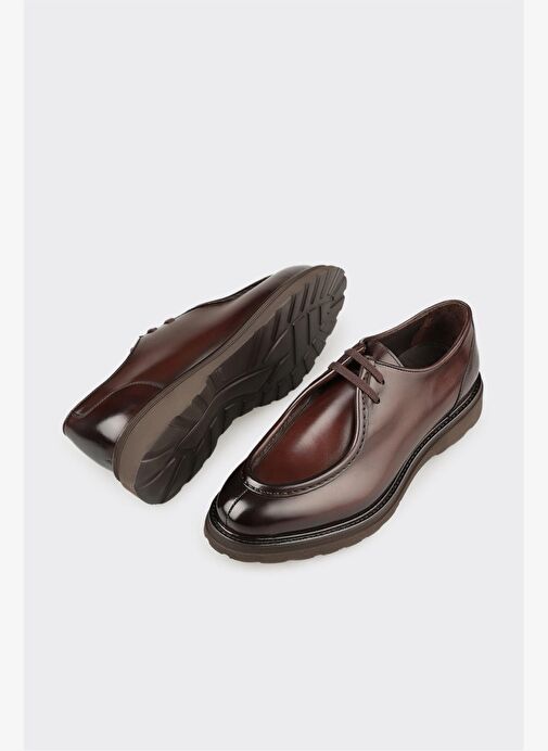 Kahve Deri Erkek Günlük Ayakkabı - Görsel 4