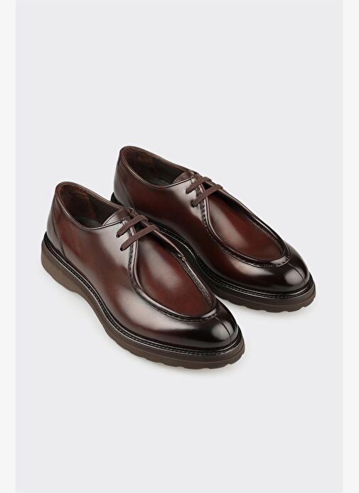 Kahve Deri Erkek Günlük Ayakkabı - Görsel 3