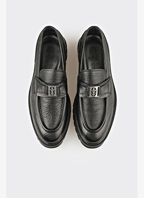 Siyah Deri Erkek Klasik Loafer - Görsel 5