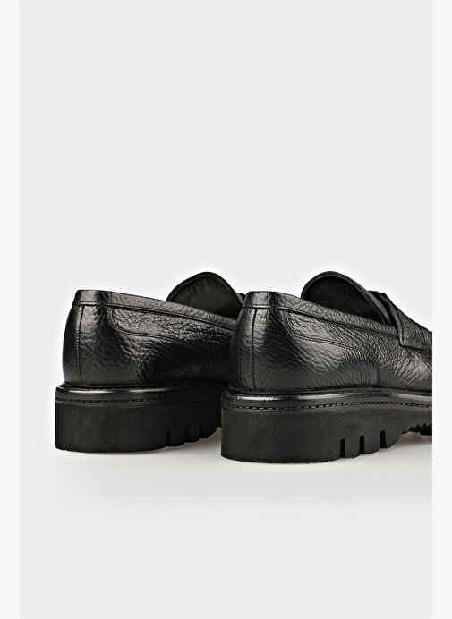 Siyah Deri Erkek Klasik Loafer - Görsel 6