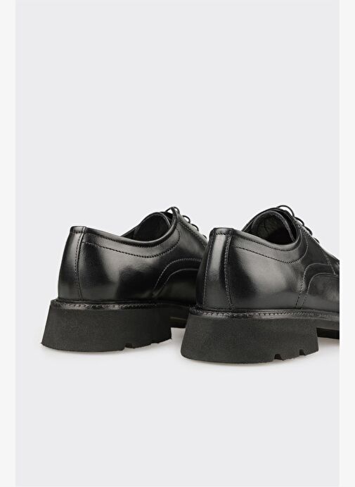 Siyah Deri Erkek Günlük Ayakkabı - Görsel 4