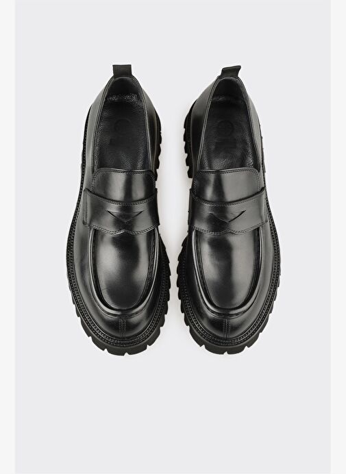 Siyah Deri Erkek Günlük Loafer - Görsel 5