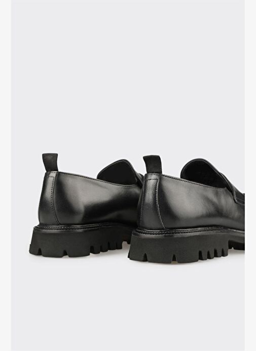Siyah Deri Erkek Günlük Loafer - Görsel 6