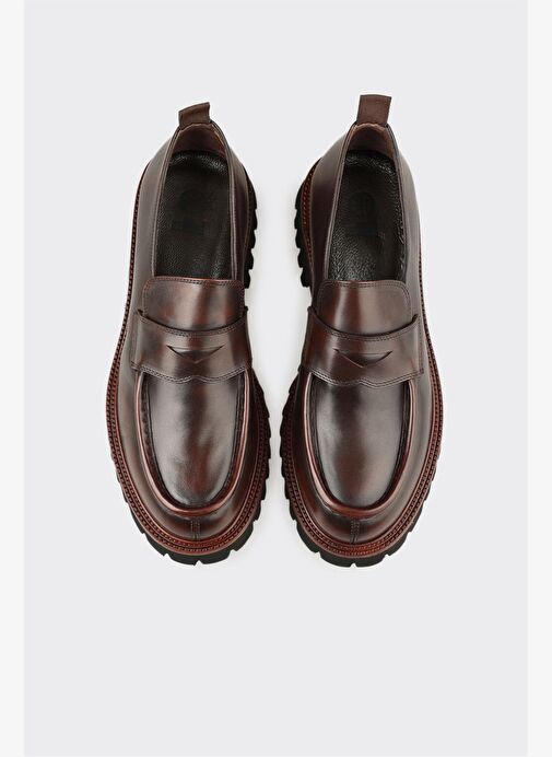 Kahve Deri Erkek Günlük Loafer - Görsel 5