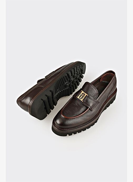 Kahve Deri Erkek Klasik Loafer - Görsel 4